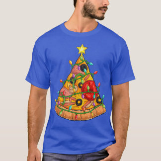 Camiseta Pizza Engraçada Árvore De Natal Luz Xmas Boys Para