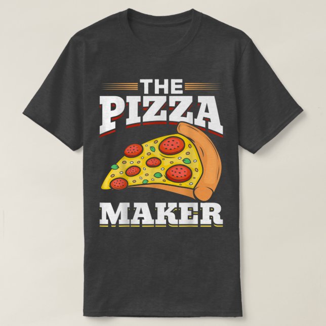 Camiseta Pizza Engraçada Coloca Pizza Fabricantes De Pizza (Frente do Design)