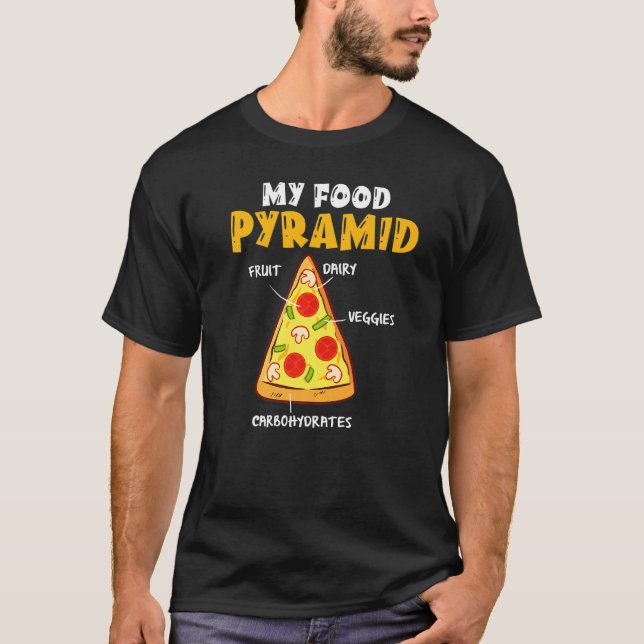 Camiseta Pizza Engraçada Comer Pizza Rápida Comida Meu Pizz (Frente)