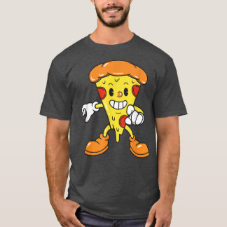 Camiseta Pizza Engraçada Comida Gira-Personagem de desenho