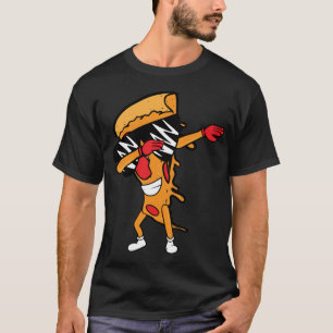 Camiseta Pizza Engraçada Dabbing Pepperoni Pizza Dancing
