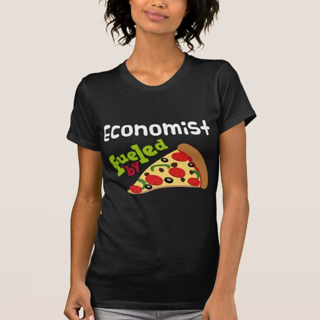 Camiseta Pizza (engraçada) do economista (Frente)