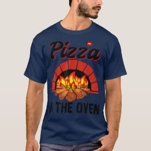 Camiseta Pizza Engraçada Em Mulheres Grávidas Forno Gravide