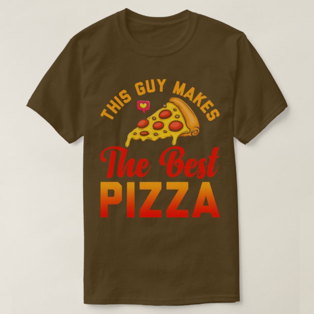 Camiseta Pizza Engraçada Esta Cara Faz a Melhor Pizza (Frente do Design)