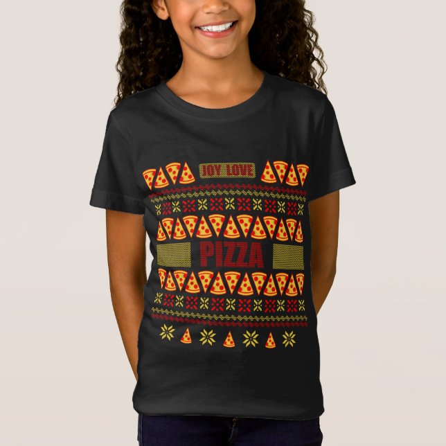 Camiseta Pizza Engraçada Feia Suada Fresca Pizza Ao Longo D (Frente)