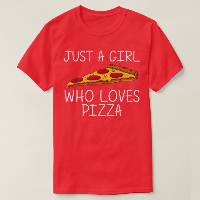 Camiseta Pizza Engraçada Para Meninas Crianças Comidas Ital (Frente do Design)