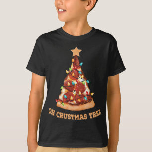 Camiseta Pizza Engraçada, Pizza de Crustmas Feliz, Eu Adoro