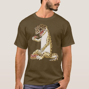 Camiseta Pizza Engraçada Pizza Pover Réptil Leopard Gecko P