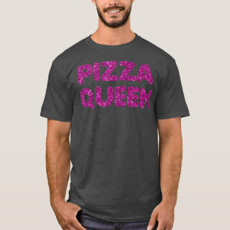 Camiseta Pizza Engraçada Rainha Púrpura Glitter 271