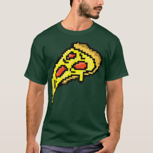 Camiseta Pizza Engraçado Comida Rápida Jogos de Piel Art
