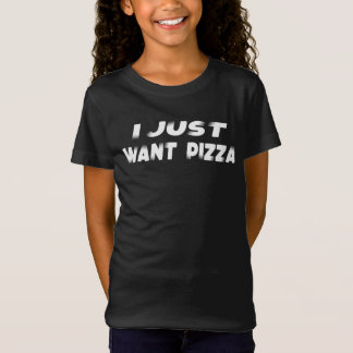 Camiseta Pizza Engraçado T-Shirt Eu Só Quero Slogan De Comi