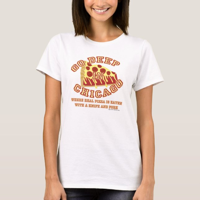 Camiseta Pizza Estilo Deep Chicago (Frente)