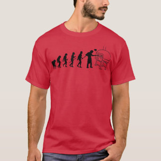 Camiseta Pizza Evolutiva Humana Entrega Cara Comendo Pizza