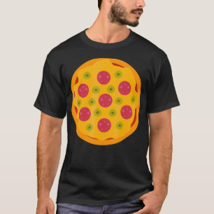 Camiseta Pizza Fácil Pizza E Cara De Entrega Halloween