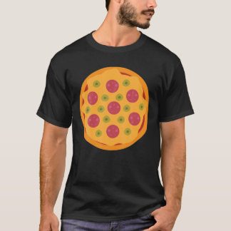 Camiseta Pizza Fácil Pizza E Cara De Entrega Halloween