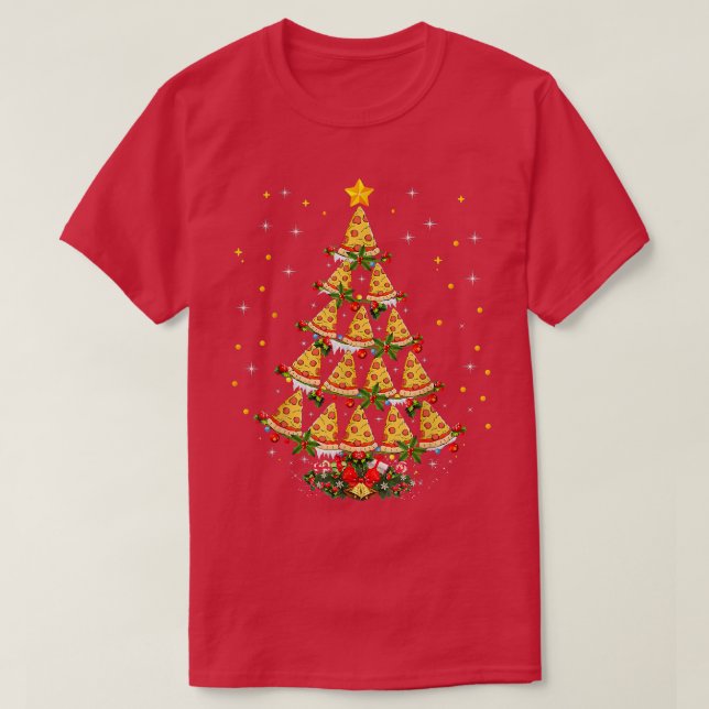 Camiseta Pizza Fast Food Lover Xmas Gift Pizza Christmas Tr (Frente do Design)