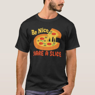 Camiseta Pizza fina fina rápida de Comida