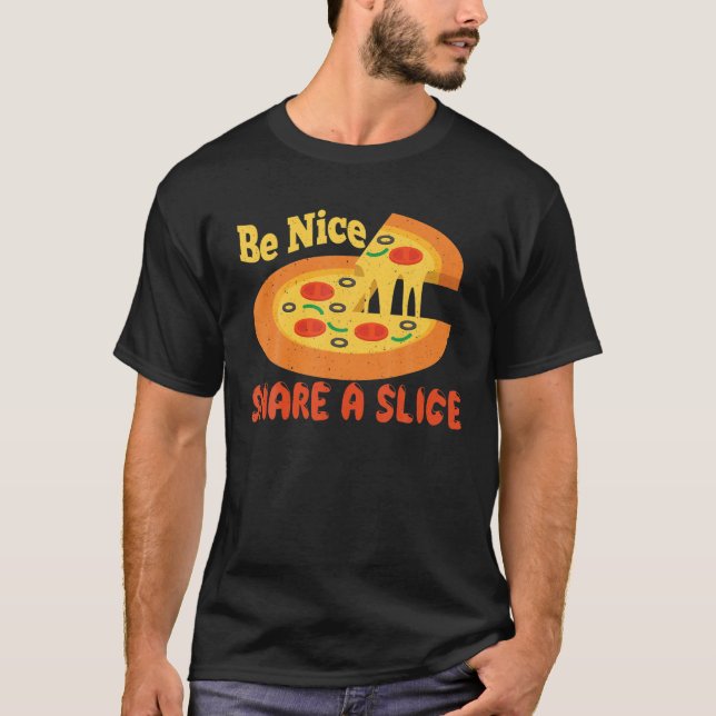 Camiseta Pizza fina fina rápida de Comida (Frente)