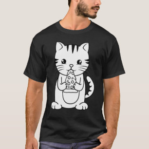 Camiseta Pizza Fofa Redonda Pizzetta Fã Gato Pizzaiolo Pizz