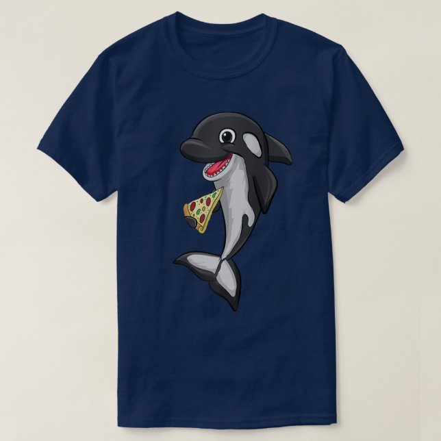 Camiseta Pizza Food Love Killer Whale Orca Lover Animal Wom (Frente do Design)