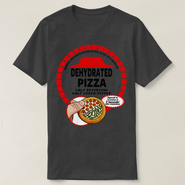 Camiseta Pizza Futurística Cifista Retro-Viagem da década d (Frente do Design)