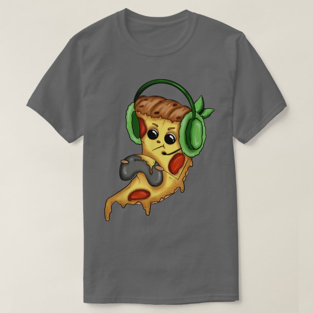 Camiseta Pizza Gamer Jogue Videos games Engraçados (Frente do Design)