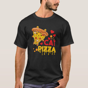 Camiseta Pizza Gato Rápido Comida Pie Pie Comida Pintada Pó