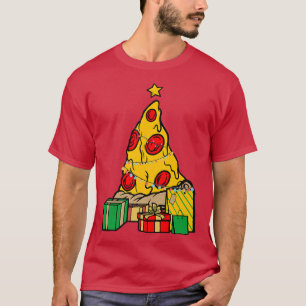Camiseta Pizza Gráfica De Árvore De Natal Fl