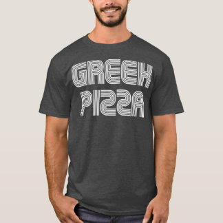 Camiseta Pizza grega Vintage Retro 70 e 80 Engraçado