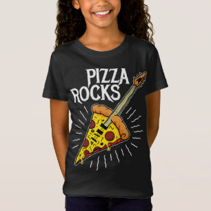 Camiseta Pizza Guitar - Rochas Engraçadas Pizza