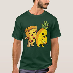 Camiseta Pizza Havaí Casal Dançando Abacaxi E Pizza L