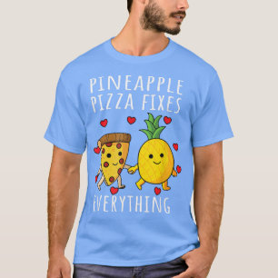 Camiseta Pizza Havaí Comida de ananás de abacaxi Pizza Fies