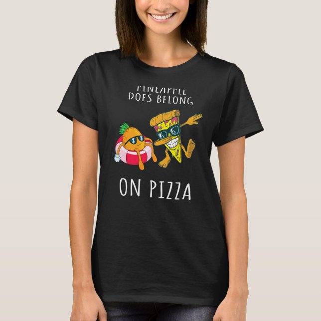Camiseta Pizza Hawaii Pineapple Pizza Comida (Frente)