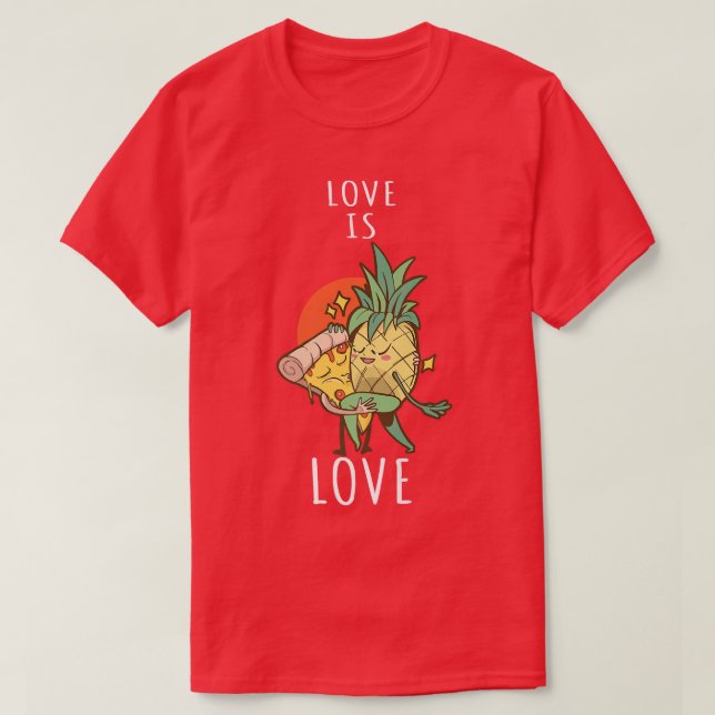 Camiseta Pizza Hawaii Pineapple Pizza Comida 694 (Frente do Design)