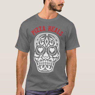 Camiseta Pizza Heals Sugar Heart Skull Anti Valentines Day 