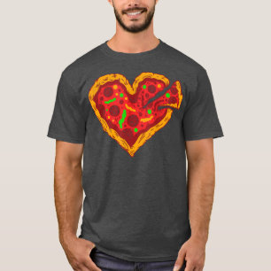 Camiseta Pizza Heart Humor Italiana Dish Pizza Comida Me Po