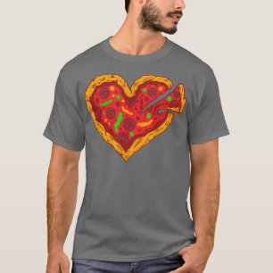 Camiseta Pizza Heart Humor Italiana Dish Pizza Comida Me Po
