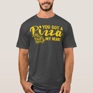 Camiseta Pizza Heart, presente de dias de os namorados para