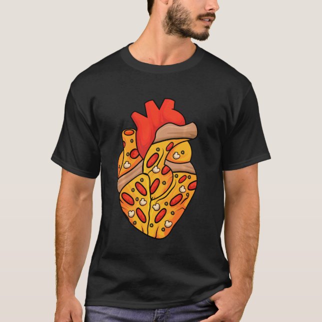 Camiseta Pizza Heart Slice Neapolitan Lover Pizzeria Pizzai (Frente)