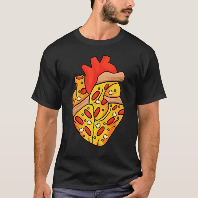 Camiseta Pizza Heart Slice Neapolitan Pizzeria Pizzaiolo Cr (Frente)