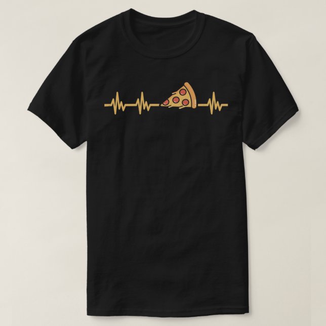 Camiseta Pizza heartbeat pizzaria pizza pizza Fazedor pizza (Frente do Design)