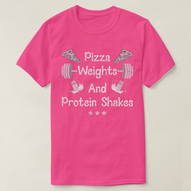 Camiseta Pizza Hleving Protein Shakes Lover Peso Li (Frente do Design)