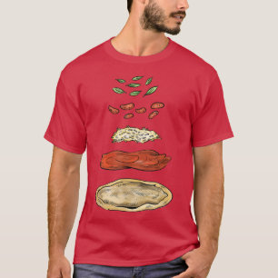 Camiseta Pizza Ingredientes Pizza Baking Instruções Pizzer