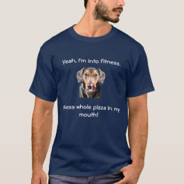 Camiseta Pizza inteira da malhação engraçada em meu cão da