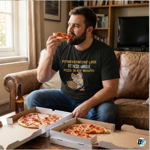 Camiseta Pizza Inteira na Minha Boca Fitness Piada de Comid
