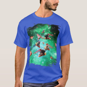 Camiseta Pizza Invasora De Gatos A Laser Espacial, Gatos Ga