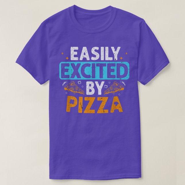 Camiseta Pizza - Invasores de Comida Rápida, Facilmente Eci (Frente do Design)