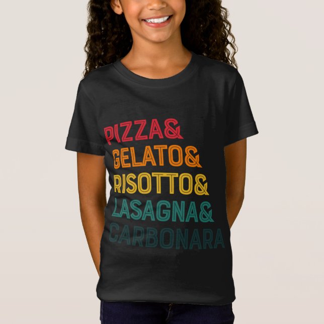 Camiseta Pizza Itália Comida Icônica Itália Famosa Foodie D (Frente)