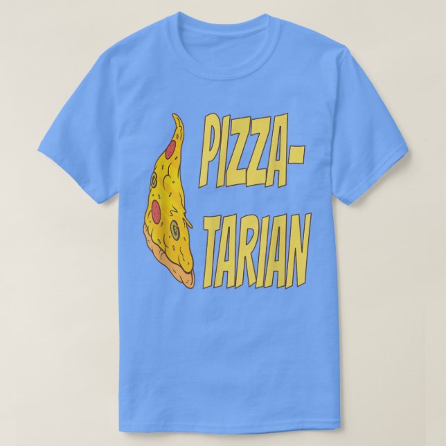 Camiseta Pizza izzatarian Fan Fast Comida Engraçado Pizza L (Frente do Design)
