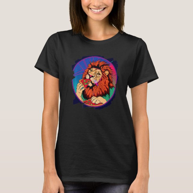 Camiseta Pizza Legal Lion Lion Pizza Comendo Leão (Frente)